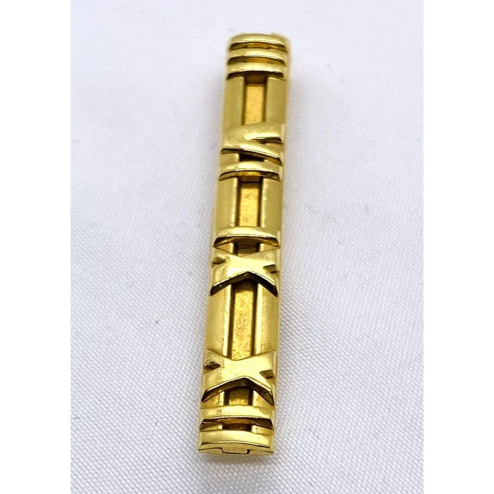 Tiffany & Co 18K Yellow Gold Atlas Roman Numeral Money Clip